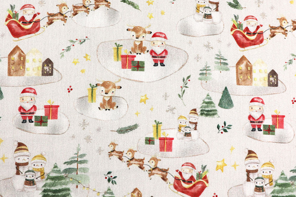 Super niedlich, festlich-weihnachtlich und zu einem Top-Preis zu haben! Wn5336 Weihnachtsstoff S4 Weihnachten Bekleidungsstoff Weihnachtsstoff - Süße Weihnachtswelt