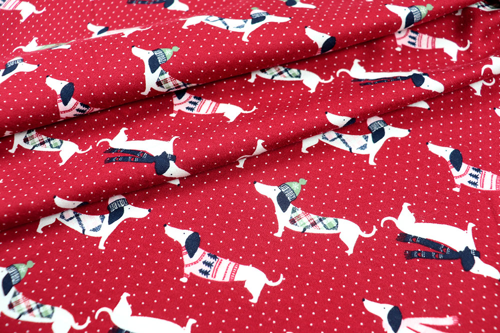 Super niedlicher Jersey für Hundefans und Dackelfreunde Bk7909 Jersey Winter Dackel Weihnachten Tiere Jersey - Winter-Dackel