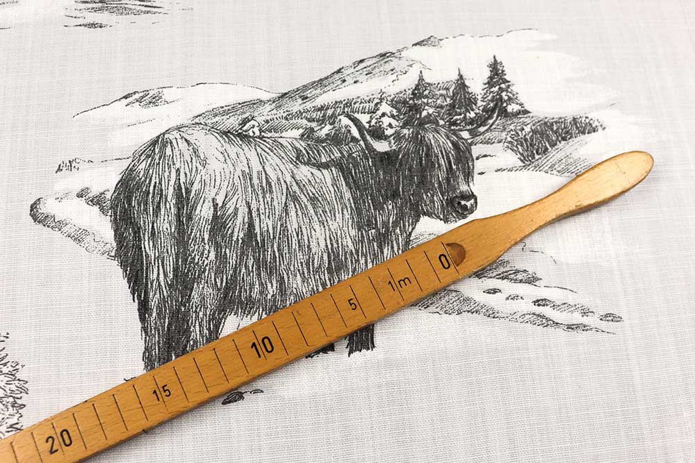 Purer Landhaus-Charme für Alm-Dudler und Alpen-Kletterer Co7017 Baumwoll Dekostoff Hochland Rind Kuh S4 Baumwolle Bäuerlich Baumwoll-Dekostoff - Hochland-Rind