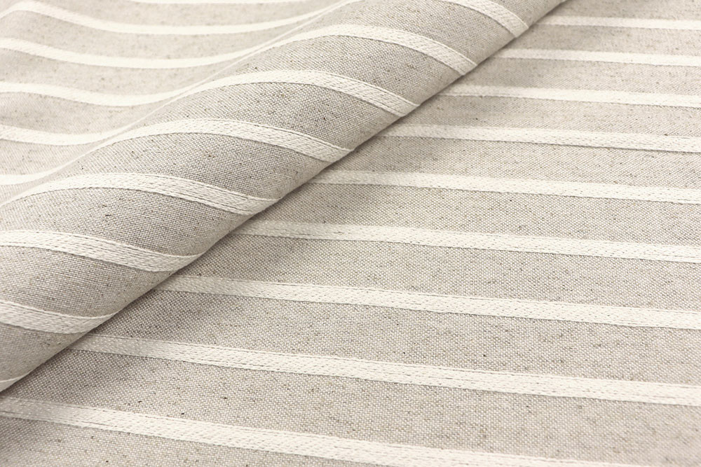 Erhabene Streifen im Stil von Zöpfen, verwebt in hochwertiges Mischgewebe im Leinenlook - ein dezenter Alleskönner in Überbreite! Ds3351 Jacquard Leinenoptik Zopfstreifen Dekostoffe Streifen Jacquard Leinenoptik - Zopf-Streifen - 280 cm