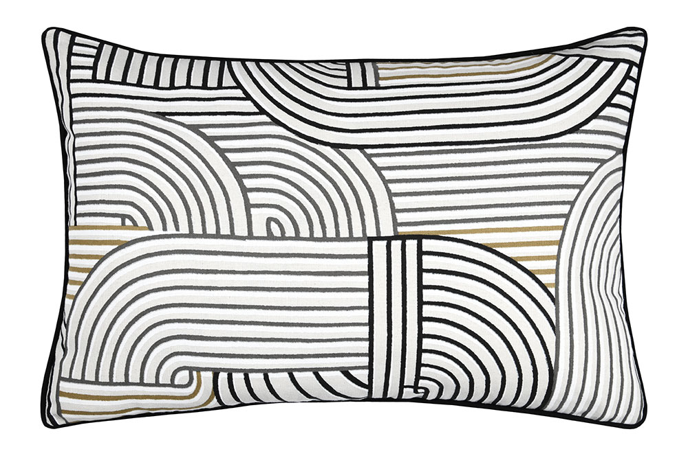 Moderner Dekostoff in Leinenoptik mit geometrischem Motiv Ds6137 Dekostoff S4 Dekostoffe Gemustert Dekostoff Leinenoptik - Kalamata
