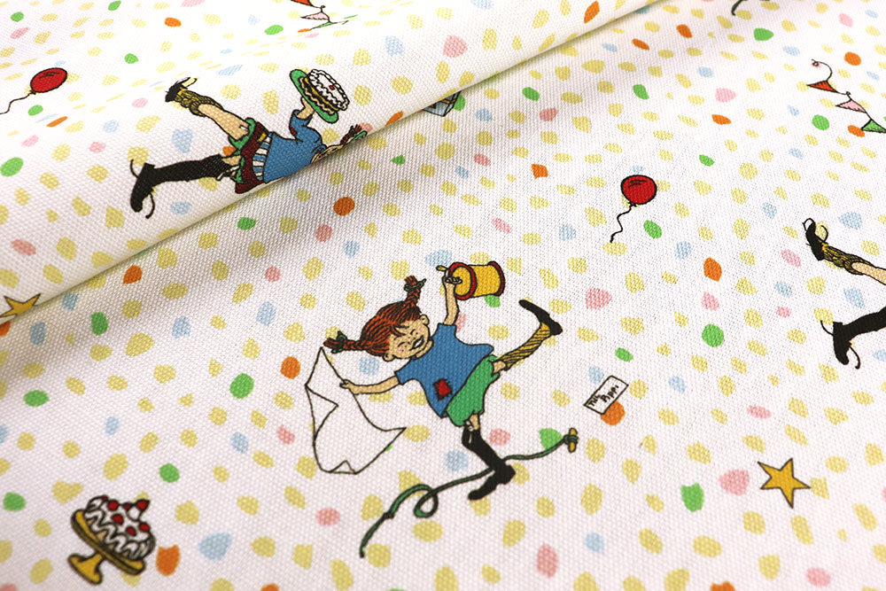 Bunter Dekostoff mit dem stärksten Mädchen der Welt - ein Muss für Fans der beliebten Kinderbuch-Reihe! Ds6333 Dekostoff Pippi Langstrumpf Sonstige Dekostoff - Pippi Langstrumpf