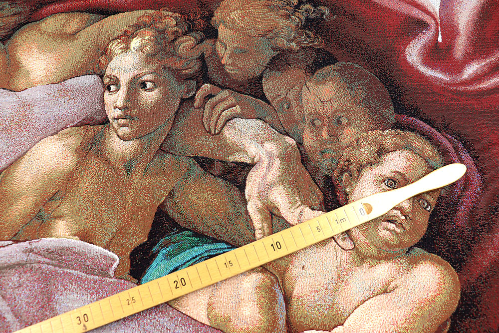 Verwandeln Sie Ihr Zuhause in die Sixtinische Kapelle! Dieses riesige Gobelin-Panel ist der absolute Hingucker! Ds6337 Gobelin Stoff Panel Erschaffung Adams Kunstwerk 2 Gobelin NEU Gobelin-Panel - Adam - 280 x 140 cm