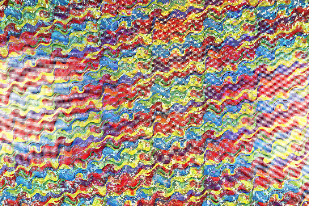 Superstretch, Supermotiv, Superfarben mit Superglanz! Perfekt für Kostüme, die auffallen! Fn1334 Tanzkleiderstoff Rot Hologramm S4 Tanzsport Stoffe Tanzkleiderstoff Hologramm - Funky Trip