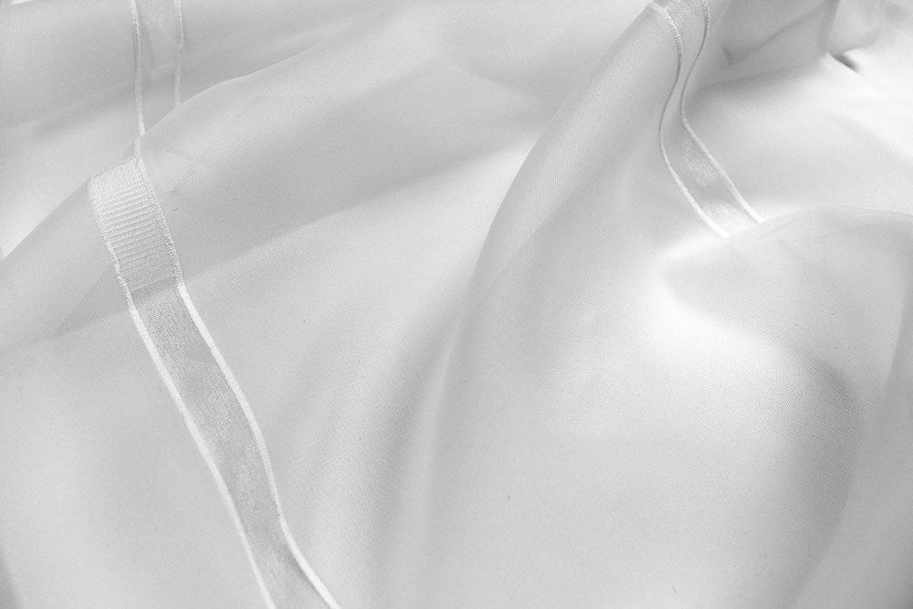 Transparenter Gardinenstoff mit Bleiband - luftige Ware für elegante Fensterdeko Gg5005004 Gardinenstoff Weiss Transparent 4 Gardinen transparent Scherli Borgholt - Weiß transparent - 300 cm hoch - Bleiband