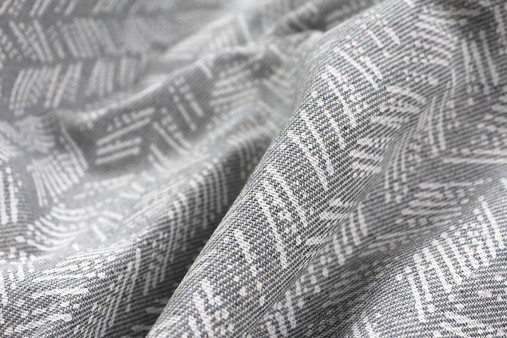 Recyclingstoff in Überbreite mit trendig-unregelmäßigem Streifen-Design Js5050 Jeansstoff Recycling S4 Recycling-Stoffe Dekostoff aus Jeansresten - Gris - 280 cm