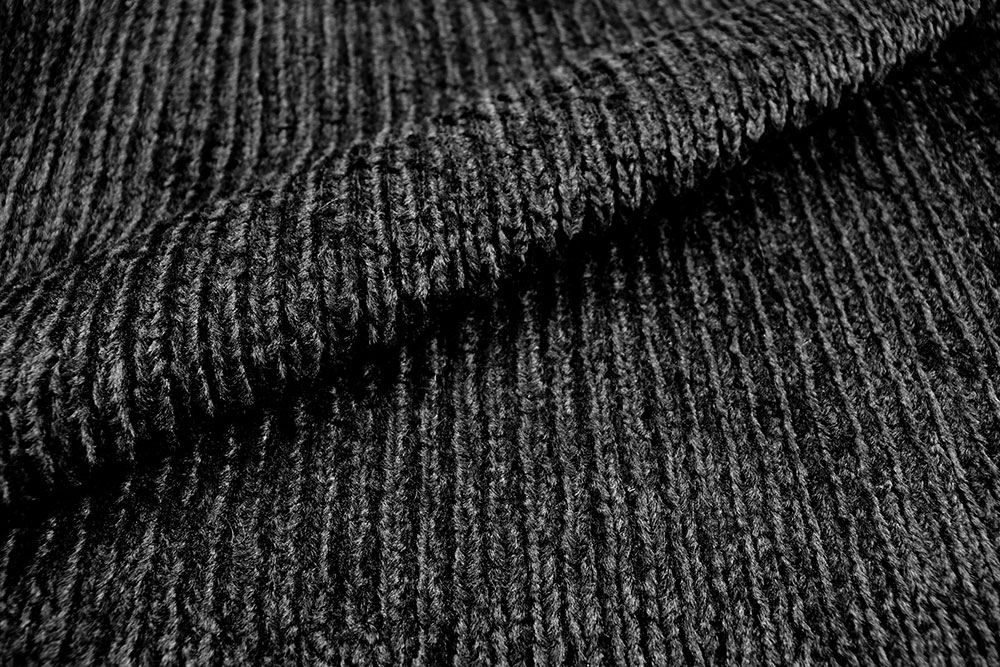 Flauschiges, geripptes Kunstfell für Kostüme, Accessoires und mehr! Sp167003 Rippenfell Sale Winterstoffe Rippenfell - Schwarz