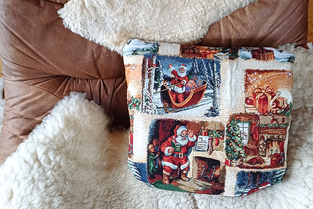 Christmas Magic pur! Dieser hochwertige Gobelin versüßt Ihnen die Weihnachtszeit Wn5333 Gobelin Weihnachtsmann Weihnachten Figuren Gobelin - Reise des Weihnachtsmanns