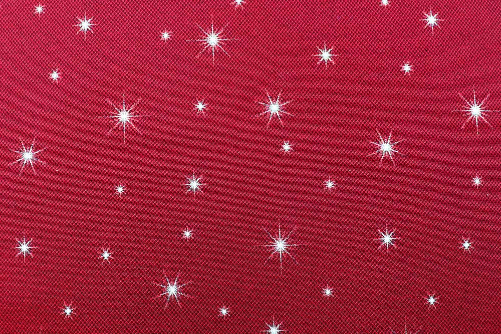 Klassisches Sternenmuster, aufwendig verwebt - dieser Gobelin ist ein wahres Fest! Wn5346 Gobelin Sterne Rot S4 Weihnachten Sterne Gobelin - Sterne