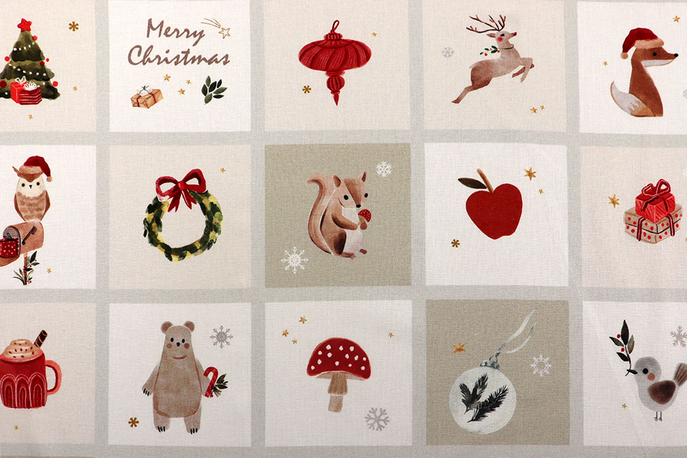 Festlicher Digitaldruck auf Baumwolle - quasi ein Adventskalender auf Stoff - entdecken Sie jeden Tag etwas Neues! Wn5353 Weihnachtsstoff Karo S4 Weihnachten Bekleidungsstoff Weihnachtsstoff Baumwolle - Christmas Wonder
