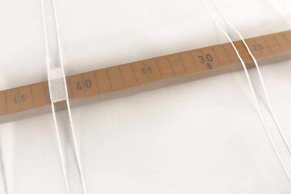 Transparenter Gardinenstoff mit Bleiband - luftige Ware für elegante Fensterdeko Gg5005004 Gardinenstoff Weiss Transparent 4 Gardinen transparent Scherli Borgholt - Weiß transparent - 300 cm hoch - Bleiband