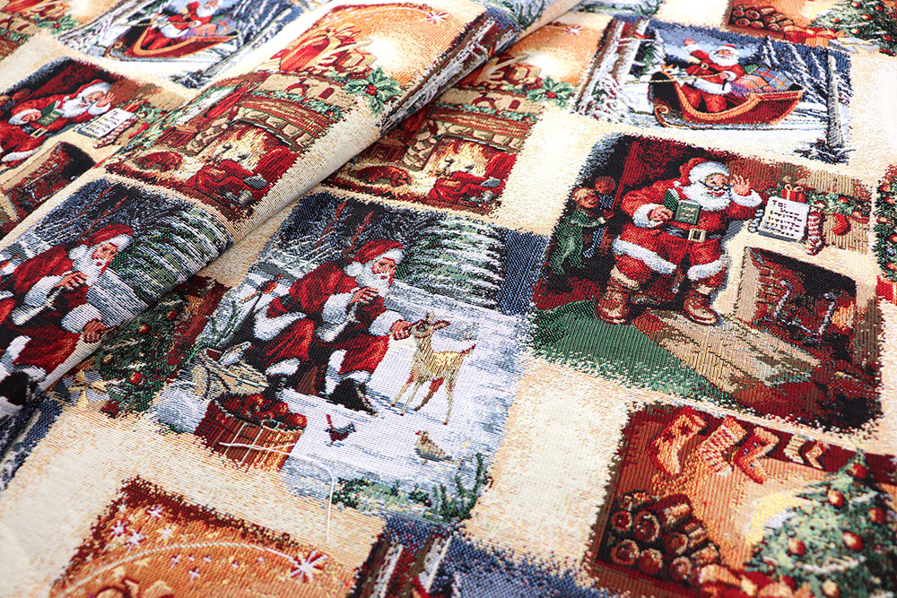 Christmas Magic pur! Dieser hochwertige Gobelin versüßt Ihnen die Weihnachtszeit Wn5333 Gobelin Weihnachtsmann Weihnachten Figuren Gobelin - Reise des Weihnachtsmanns