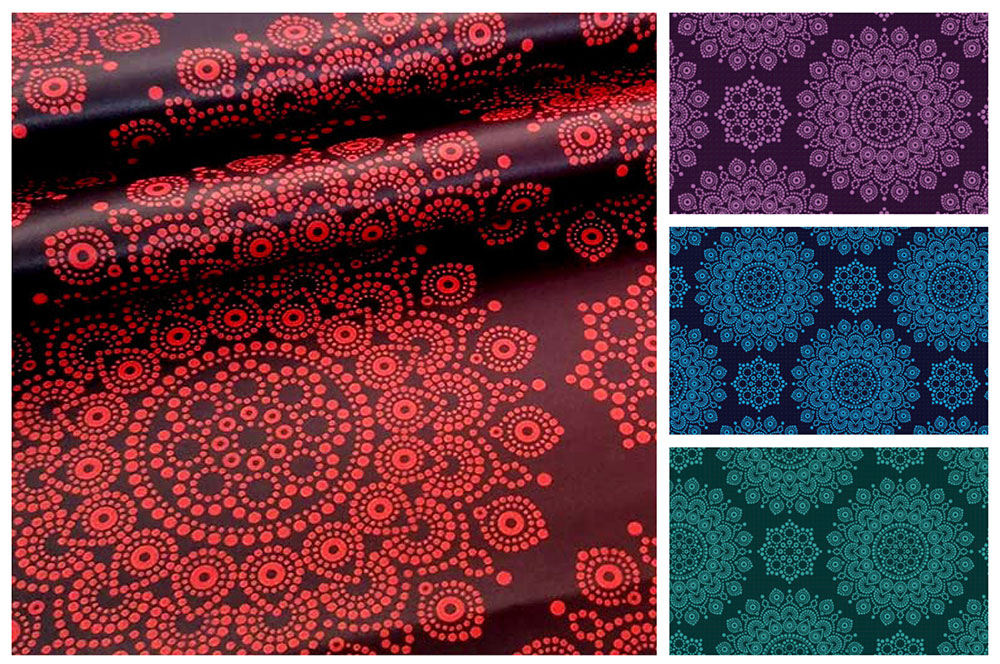Zauberhaftes, filigranes Mandala-Motiv auf permanent schwer entflammbarem Verdunkelungsstoff 109 101350 Blackout / Verdunkelung Blackout perm. schwer entflammbar - Orientalis