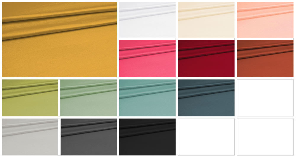 Sehr elastischer Bekleidungsstoff in Bio-Qualität Bk6435 Farbtafel Neu Bio Uni Bekleidungsstoffe Jersey - BIO - uni