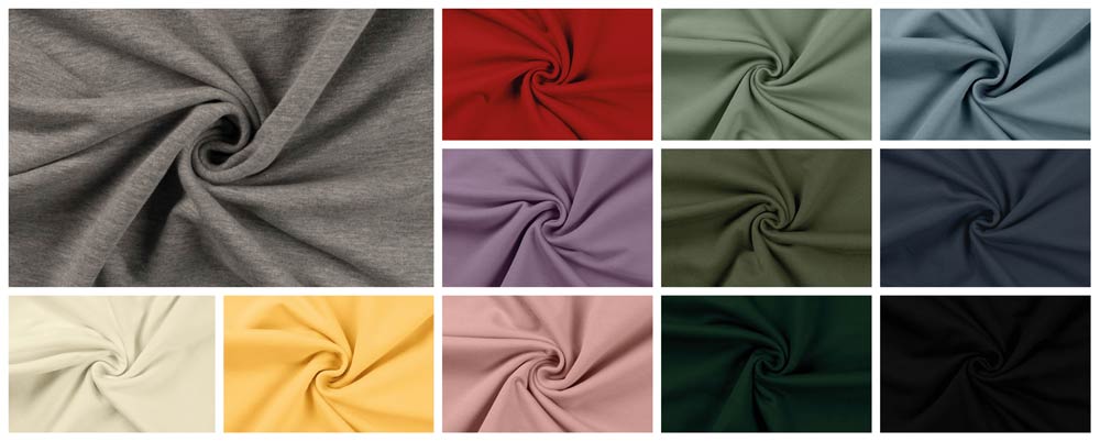 Aus unserem Kombi-Programm: Tolle French Terry - Qualität - ideal für Bekleidung und mehr!  Bk7071 Farbtafel French Terry Uni Uni French Terry - Kombi - Uni