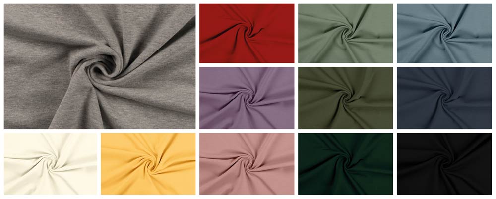 Aus unserem Kombi-Programm: Tolle Jersey-Ware in toller Farbauswahl - ideal für allerlei Einsatzzwecke!  Bk7075 Farbtafel Jersey Uni Uni Jersey - Kombi - Uni