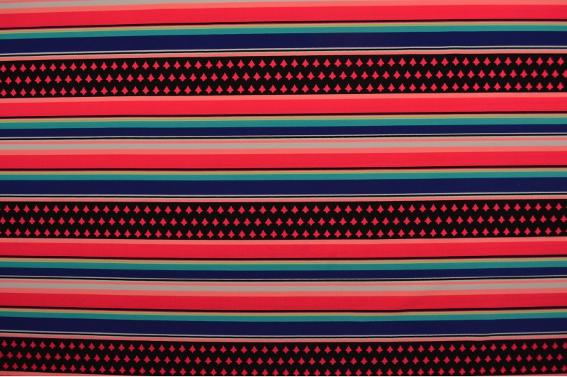 Streifendesign in knalligen Farben auf super stretchiger Meterware Bk7182 Badeanzugstoff Funkystripes S4y Badeanzugstoffe / Lycra Badeanzugstoff - Funky Stripes