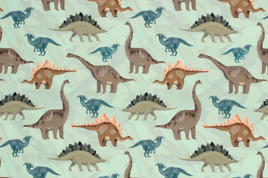 Badeanzugstoff mit UV-Schutz für coole Kids und echte Dinofans! Bk7507 Badeanzugstoff Dino S4y Recycling-Stoffe Badeanzugstoff Recycling - Dinos