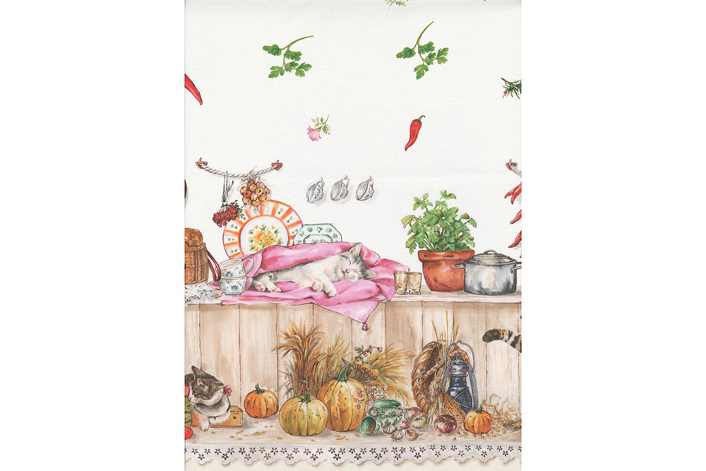 Katztastischer Stoff aus reiner Baumwolle - das detailreiche Motiv wird Sie garantiert umhauen! Co69 Katzen Tiere Baumwoll-Dekostoff Digital - Katzenleben
