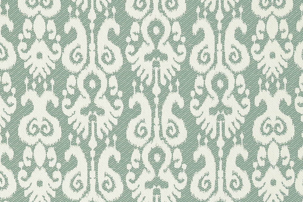 Ethno trifft Barock! Herrlich natürlicher Gobelin aus recycelten Fasern mit opulentem Design Ds6144 Gobelin Recycling Barock Gruen S4 Auslaufende Dekostoffe % Gobelin Recycling - Baron Verdena
