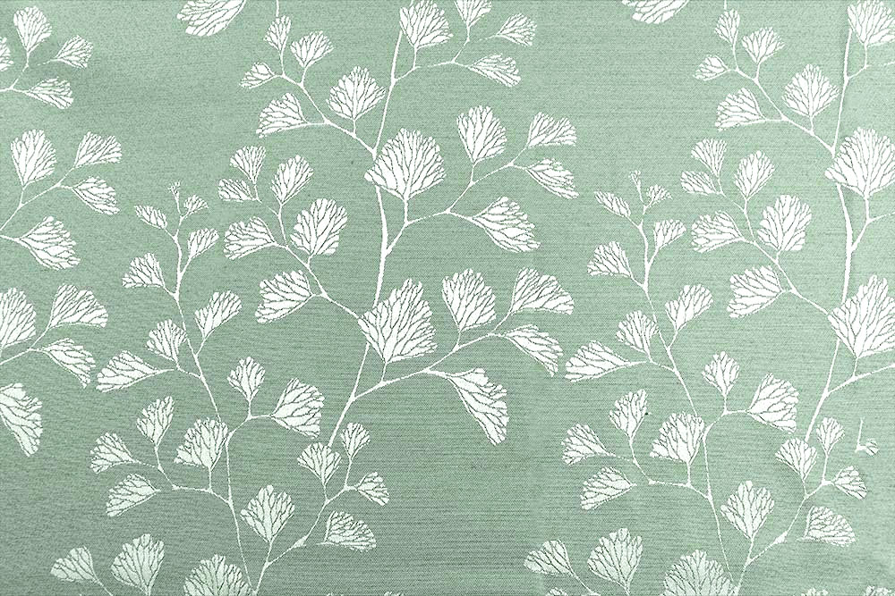 Zweiseitiger Jacquard mit zartem Blütenmuster – perfekt für elegante Heimtextilien und stilvolle Accessoires! Ds6283970 Dekostoff Jacquard Pflanzen Gruen R Jacquardstoffe Dekostoff Jacquard beidseitig - Galicia - Grün