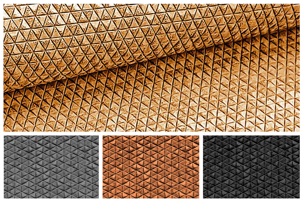 In geometrischer Struktur geprägtes Echtleder im praktischen Croupon-Format - ein Filetstück in 1A-Qualität! El1055 Echtleder Gepraegt Croupon Geometric S4y Echtleder-Stücke Echtleder-Stück - Geo-Prägung - Croupon