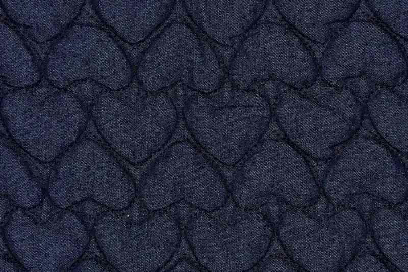 Dicker Jeans-Stepper für Kreationen, die Ihnen am HERZEN liegen! Ja5053 Jeansstoff Herzen(2) Jeansstoffe Jeansstoff gesteppt - Denim Hearts